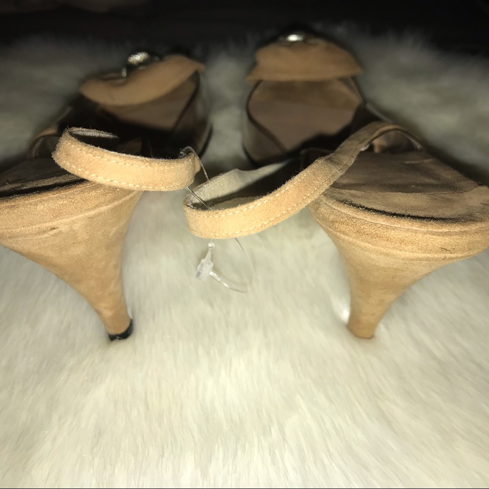 Nude sling back sandals with clear upper - Picture 3 of 8
